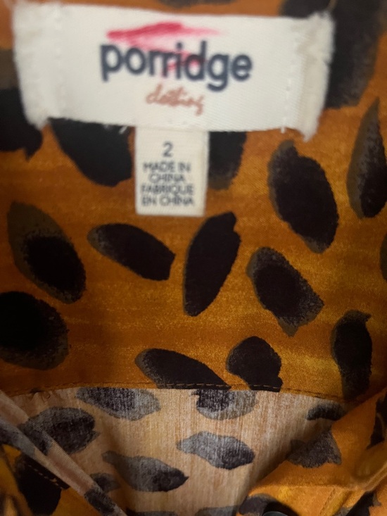 Anthro Porridge Vianne Maxi Shirtdress in Leopard Sz 2 - Picture 9 of 12